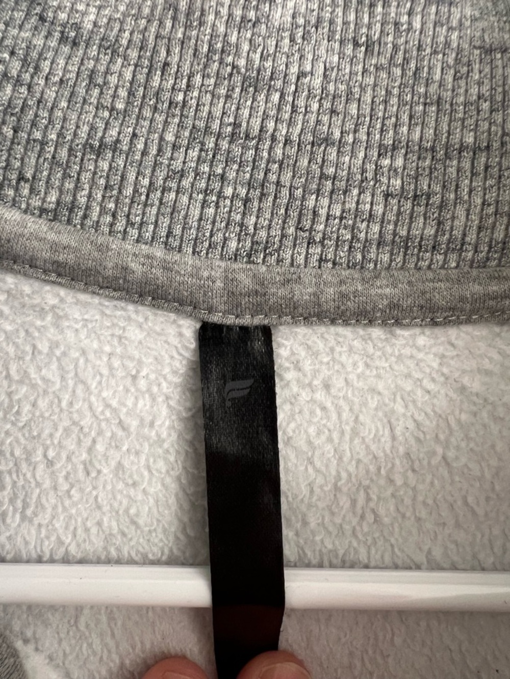 Fabletics Gray Ribbed Collar Pullover - Picture 5 of 8